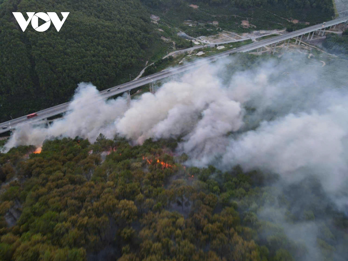 Cháy rừng thông tại Nghệ An, huy động gần 400 người tham gia chữa cháy